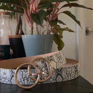 Faux Snake Skin Belt